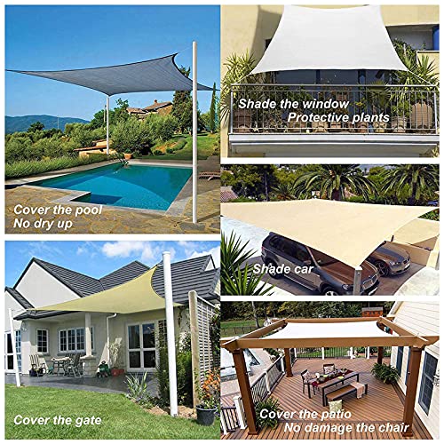 Toldo vela de sombra durable de 2x3m con tejido protector solar negro 2