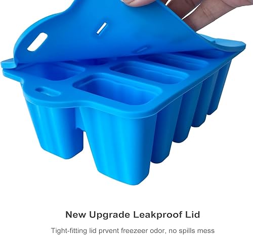 Miniatura 6 de Moldes de silicona para paletas con palitos, juego de moldes para paletas de fácil liberación, molde para paletas de hielo sin BPA, molde de helado