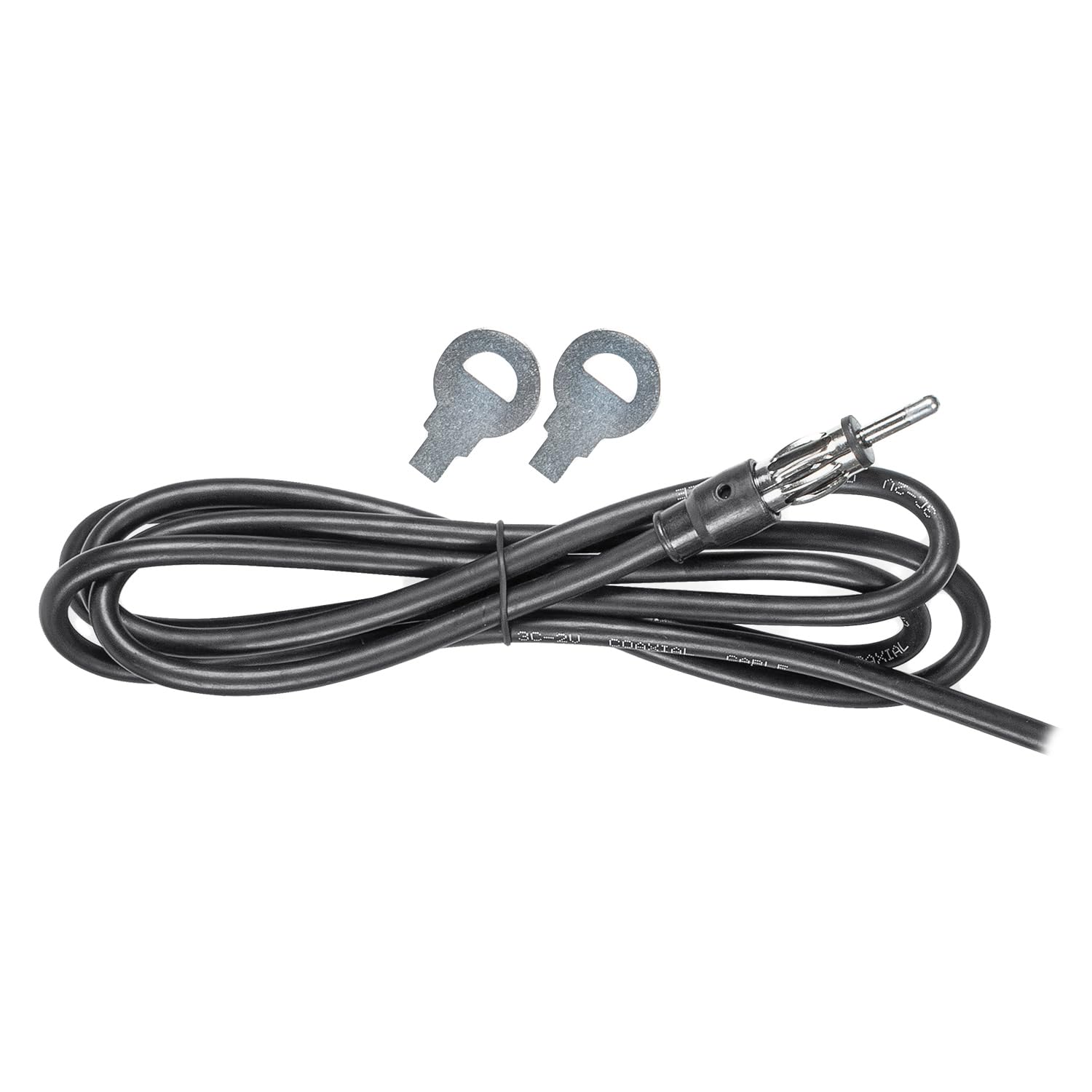 tomzz Audio 1000-014 Guardabarros Universal Cable telescópico de Cabeza Grande Enchufe DIN Aspecto de Acero Inoxidable