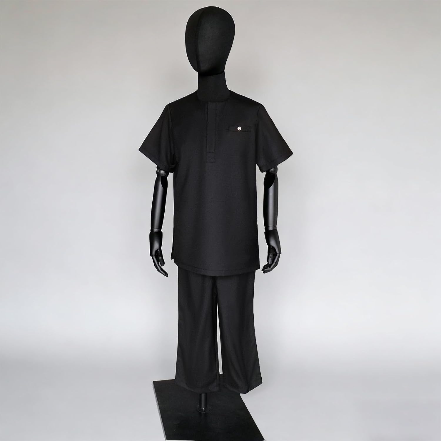African Suits Boys Short Sleeve Dashiki Outfit Shirt & Pants Set Traditional Nigerian Attire for Kids