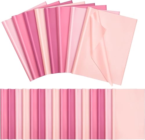 Qilery 500 hojas de papel de seda rosa para el día de San Valentín a granel para bolsas de regalo de 15 x 20 pulgadas, sin ácidos, hojas de papel de