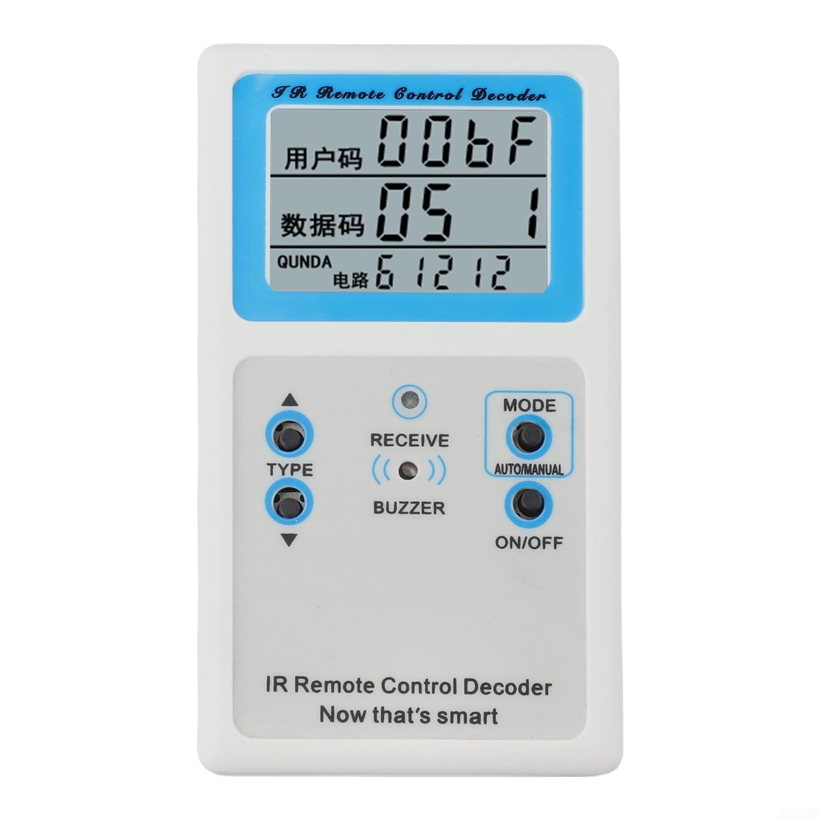 Av Tv Infrared Remote Control Decoder Tester for 433mhz Devices 8-Channel Signal Detector with 20 Types Decoding Compatible a Having