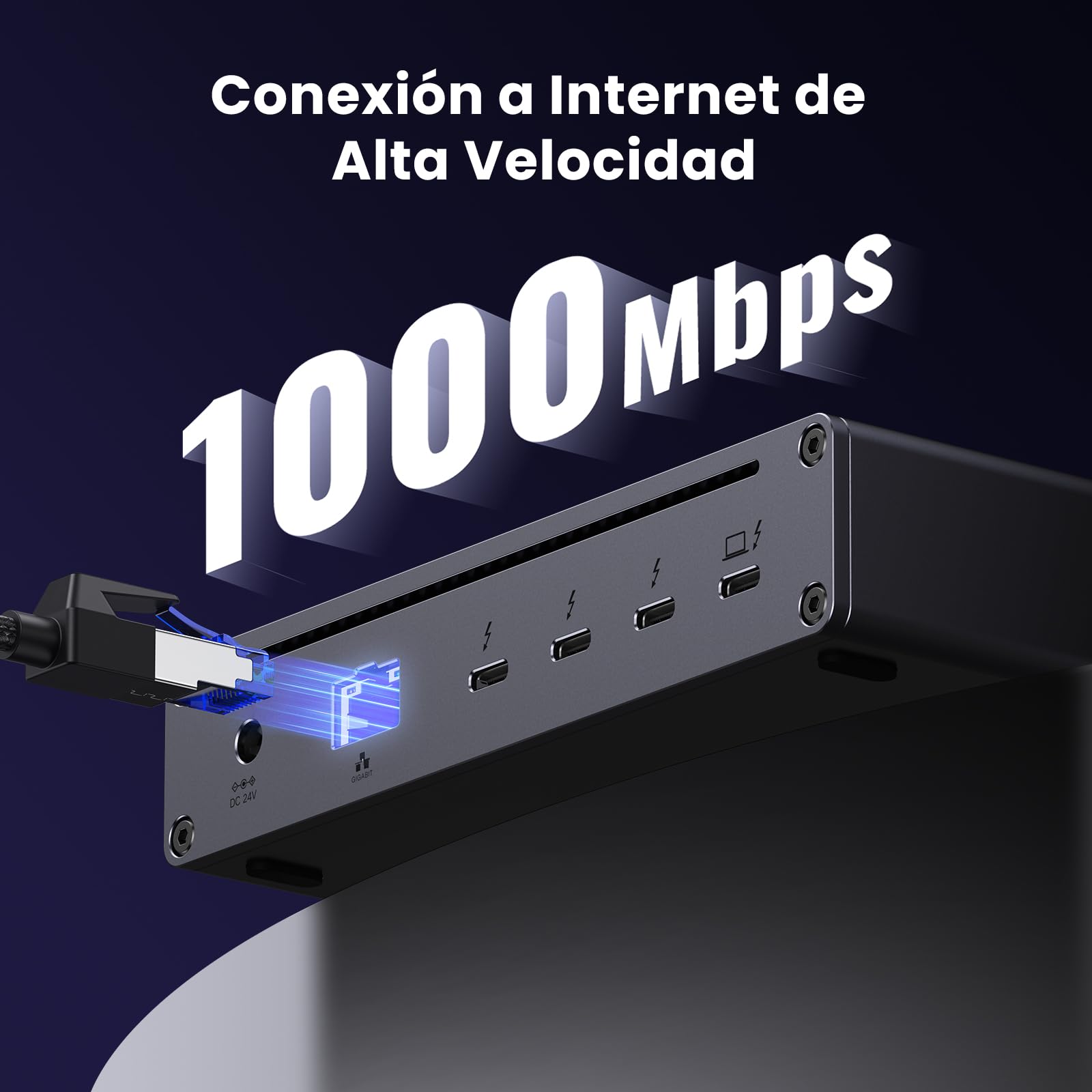 UGREEN Revodok MAX 208 Docking Station USB C Thunderbolt 4 Doble Pantalla | 8 en 1, 3 TBT4, 40Gbps, Único 8K30Hz, Doble 4K60Hz, Múltiples USB 3.2 10Gbps, Ethernet Gigabit, Carga 85 W, Entrada DC 140 W