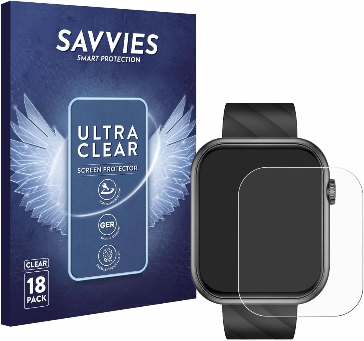 18 Pack Screen Protector Compatible with Bekomiya Smartwatch 2" Protection Film Clear