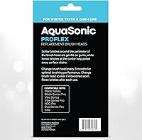 Vista 6 de AquaSonic Cabezales de cepillo de repuesto originales Proflex Aceptado por ADA para dientes más blancos y cuidado de las encías Compatible
