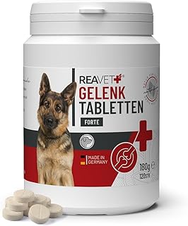 ReaVET Gelenktabletten Hund I 120 Stück für 8 Monate I Gelenke Tabletten für Hunde mit Grünlippmuschel I Für Neue Bewegungsfreude I Gelenktabletten Hund product image