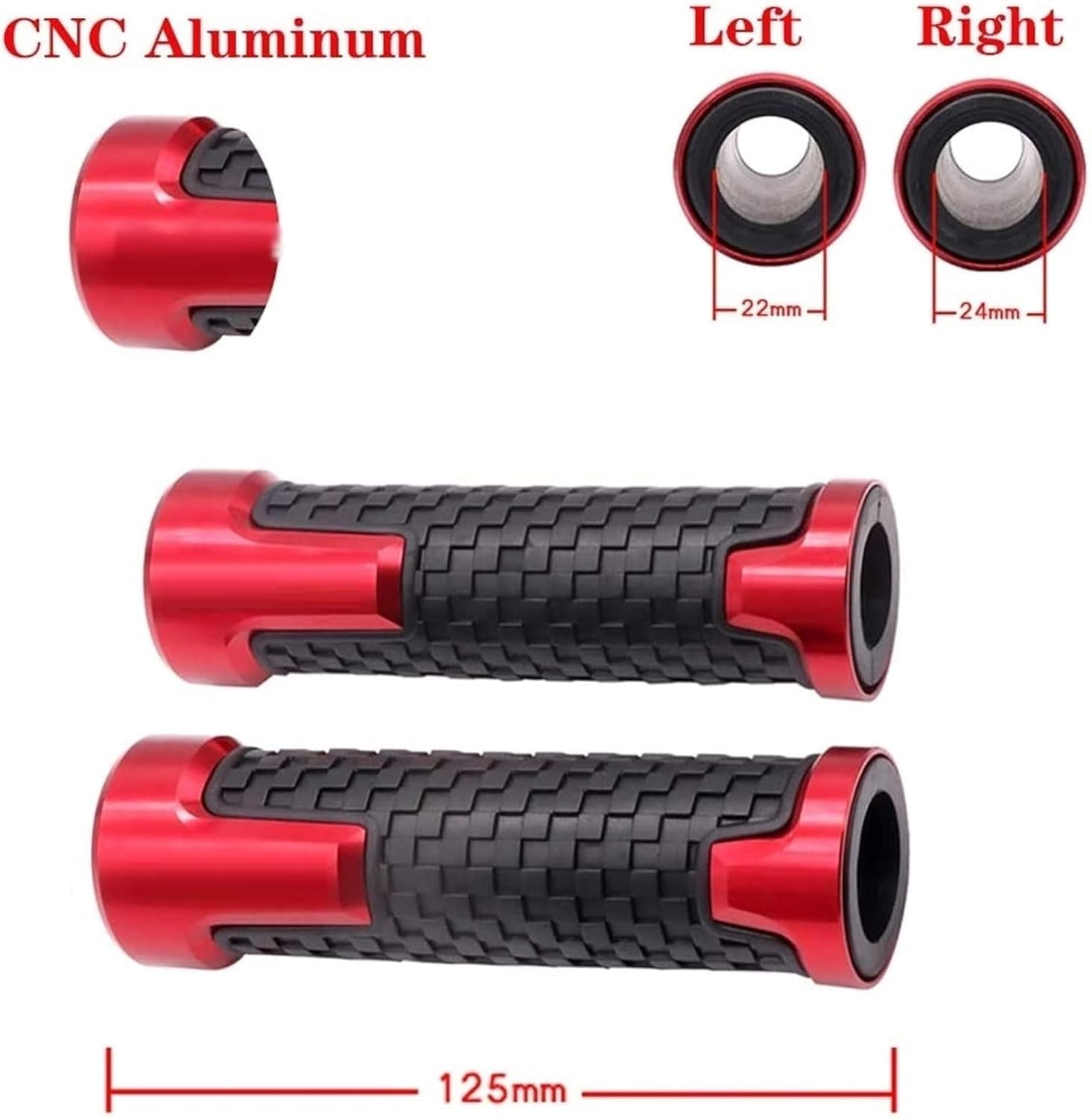 CNC 7/8" 22mm Anti-Skid Manopole Manubrio per TMAX 500 530 560 XP500 XP530 XP560 2012-2019