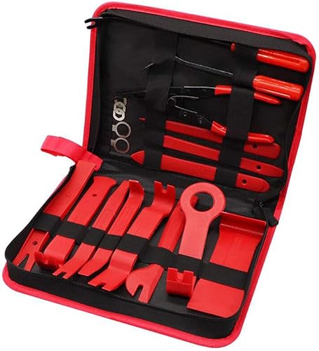 19 herramientas de extracción de molduras, kit de herramientas de eliminación de audio para puerta del panel del coche, juego de herramientas de