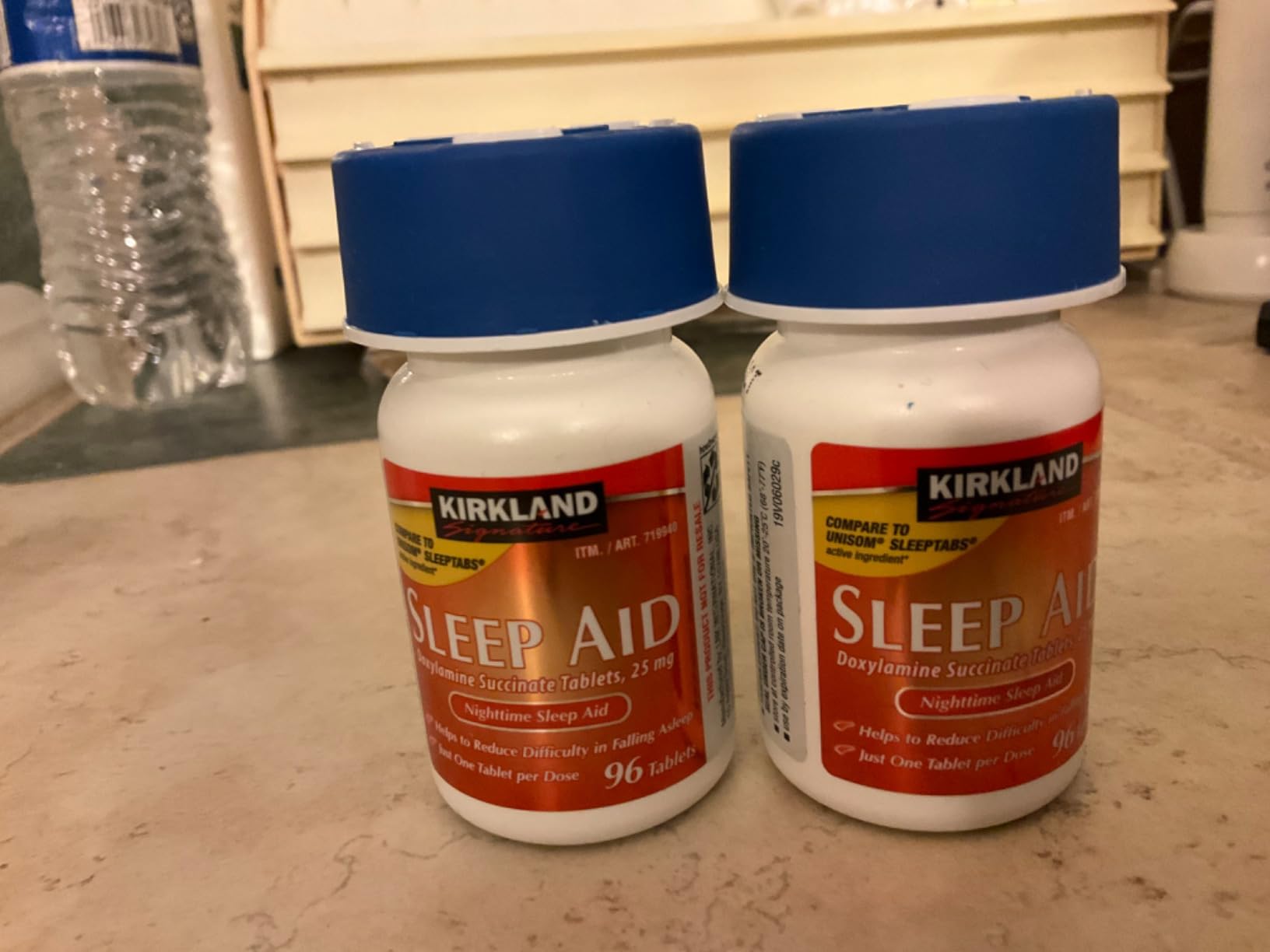 Kirkland Signature Sleep Aid Doxylamine Succinate 25 Mg, 2 pack (192 Tablets)
