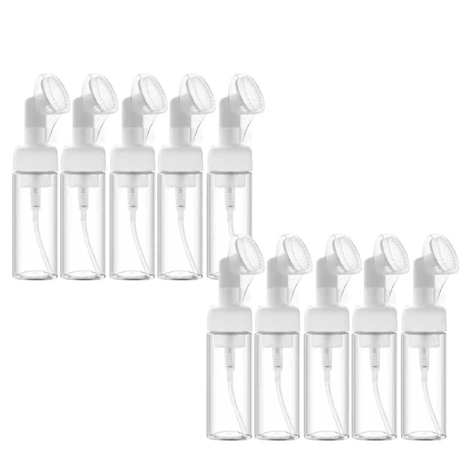 10PCS Refillable Foam Bottle With Silicone Brush for Cleaning Travel