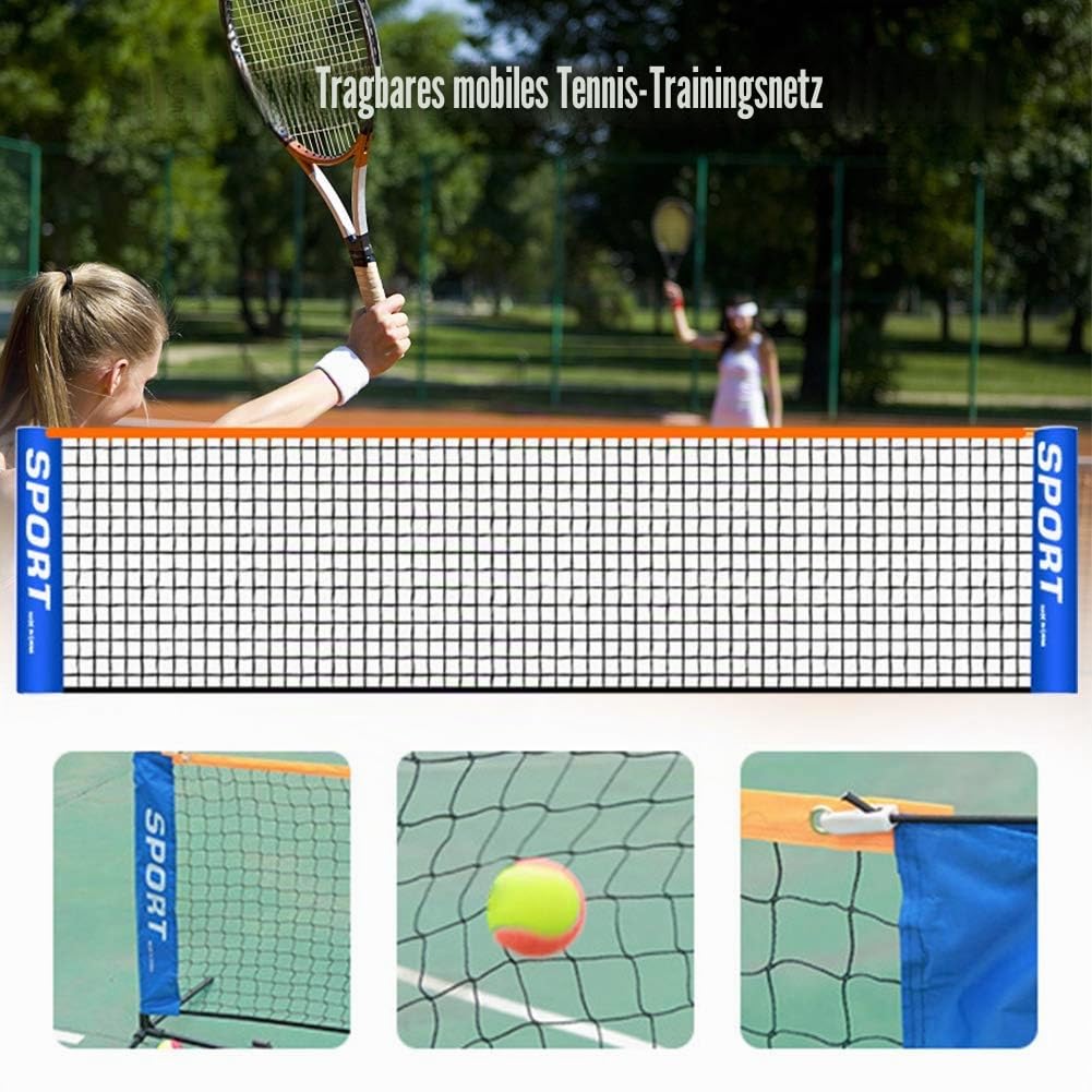 4-6m Tragbares Tennisnetz, Faltbares Badmintonnetz, Volleyballnetz für Kinder und Erwachsene, für drinnen oder draußen, Garten, Hof, Schule, Club, Sport