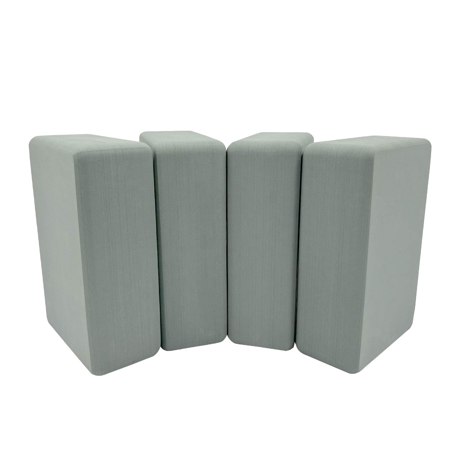 Yoga Blocks 4 Pack - Premium EVA Foam Bricks for Pilates Workout, Stretching, Meditation - Yoga Brick for Flexibility, Balance, Spine Strength, Non-slip and Lightweight Exercise Blocks