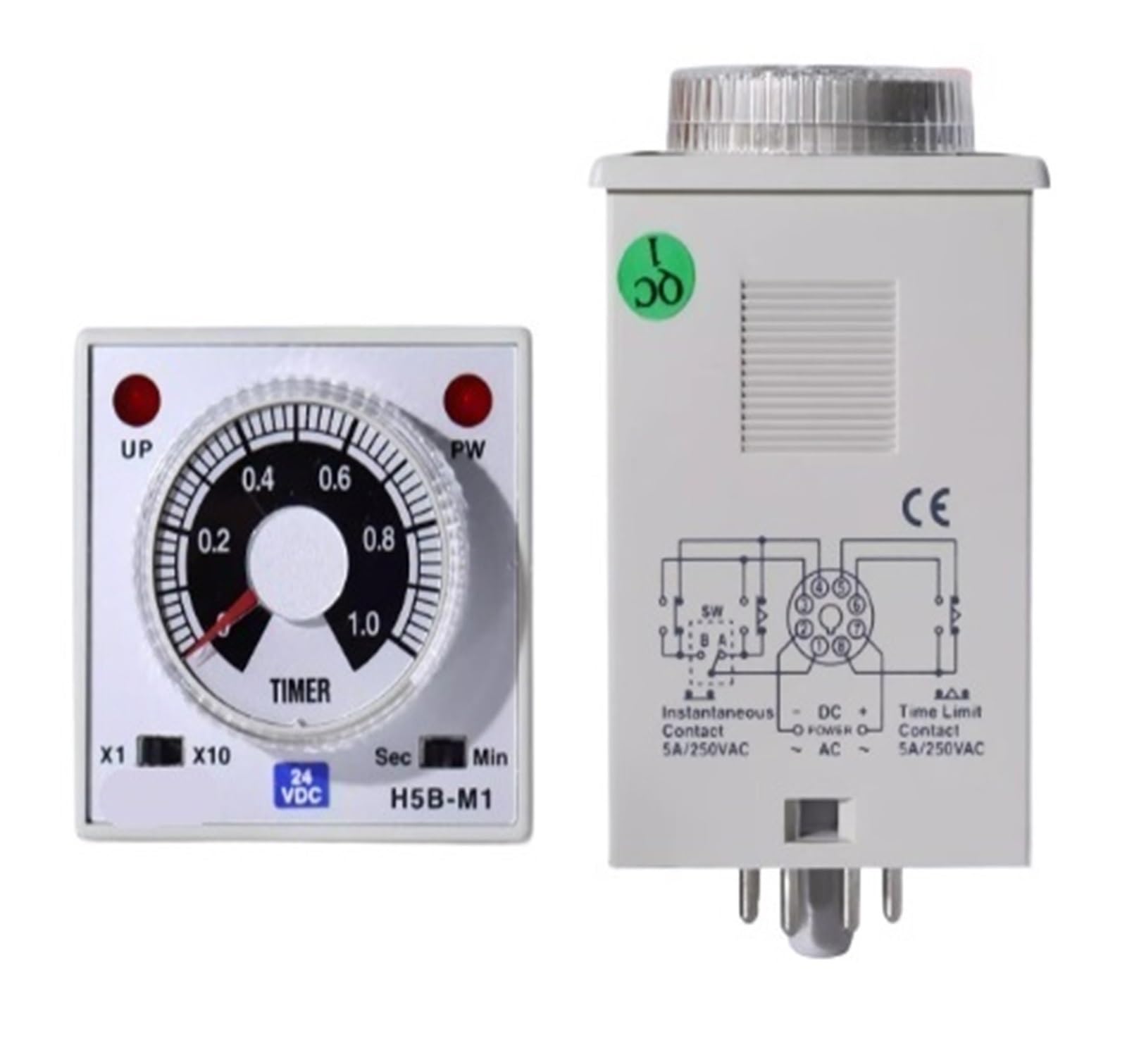 Relais temporisé minuterie H5B-M6-220V AC pour armoire électrique