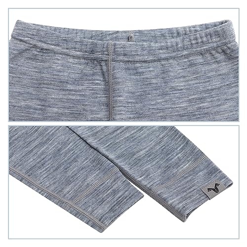 MERINNOVATION Merino Wool Base Layer Set for Kids Top and Bottom Thermal Underwear Long Sleeve3