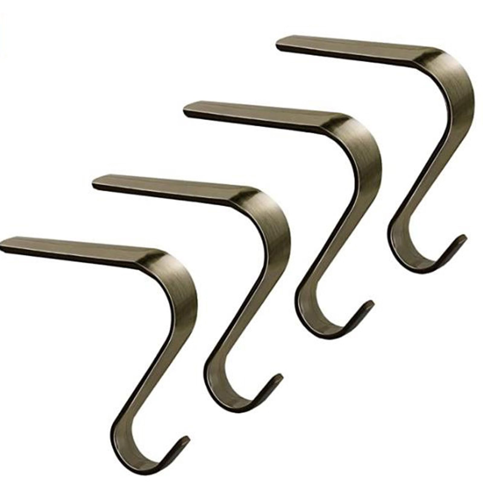 Tsophreniq Christmas Stocking Hangers Metal Hanging Hooks for Mantel and Fireplaces Decorations Holiday Display Accessories Mantel Stocking Hangers