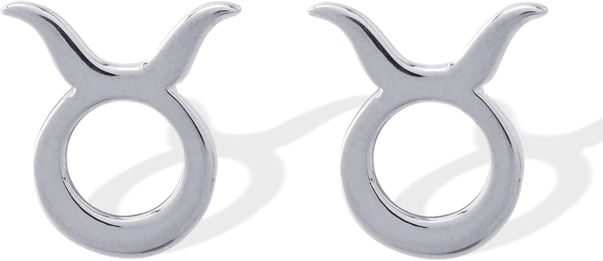 Boma Jewelry Sterling Silver Zodiac Sign Stud Earrings
