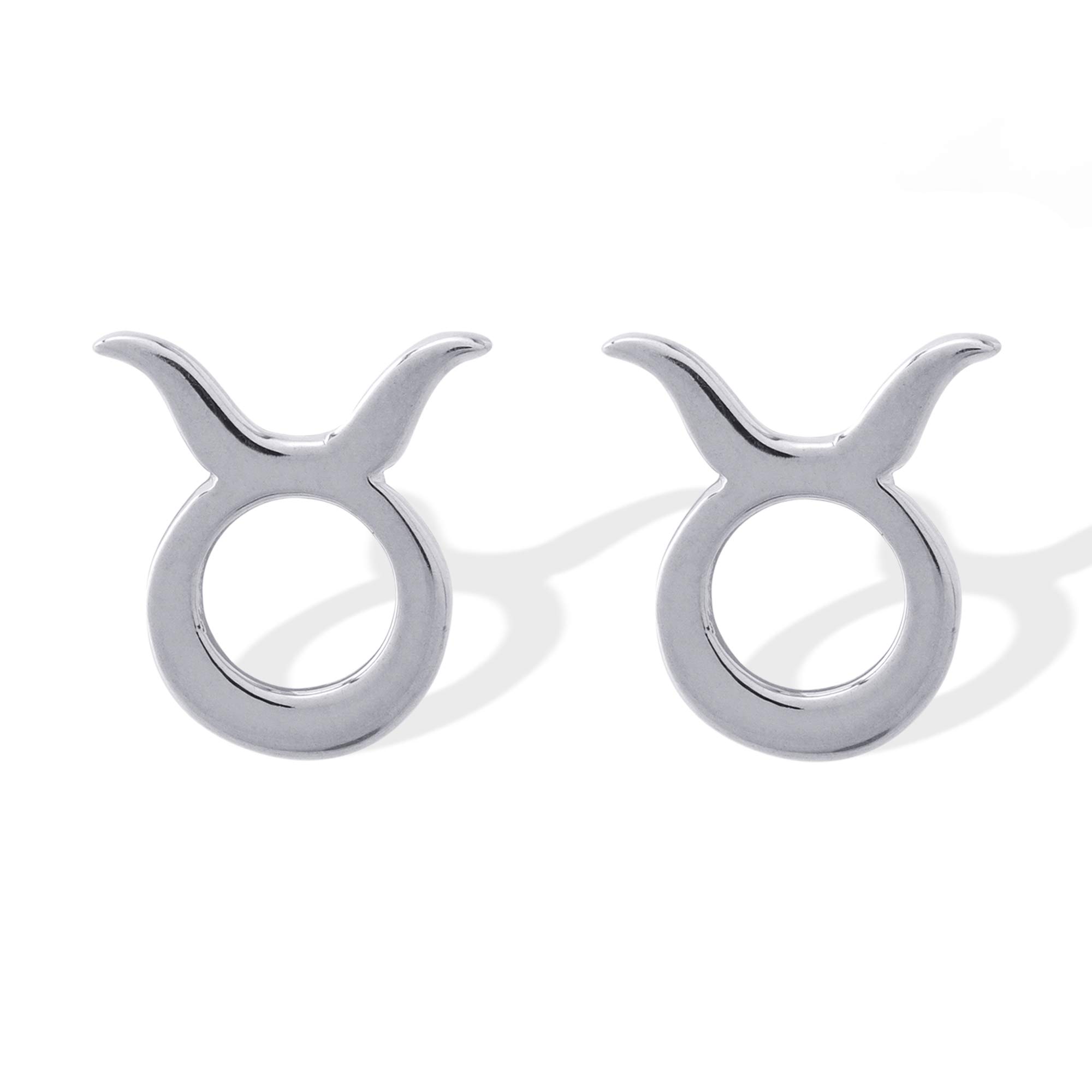 BomaJewelry Sterling Silver Zodiac Sign Stud Earrings