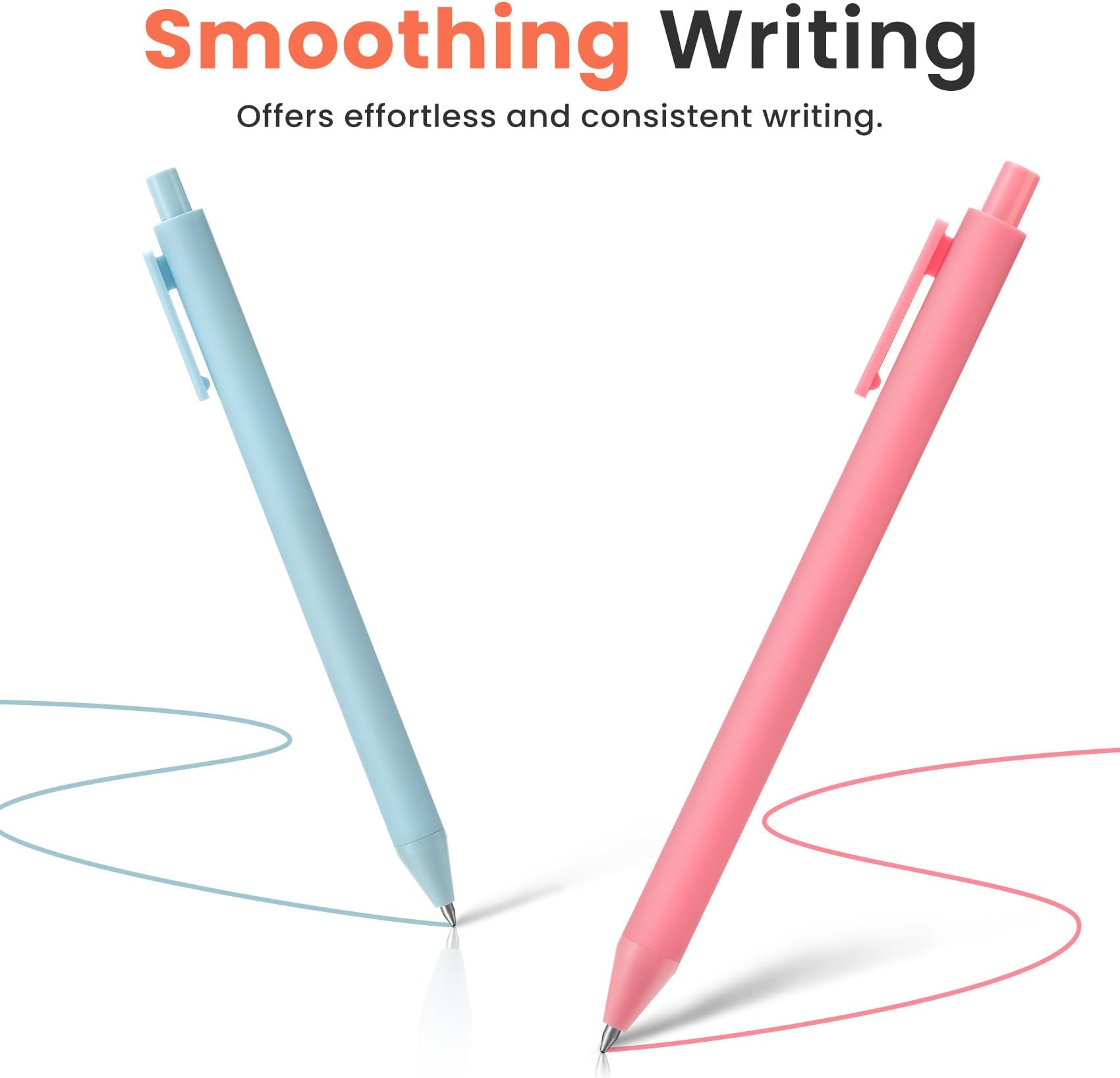 Colored Gel Pens, 12 Colors 0.5mm Fine Point Smooth Writing Pens, Quick Dry Colorful Gel Ink Pens for Journaling and Note Taking, Cute Aesthetic Pens for Office School & Home Supplies