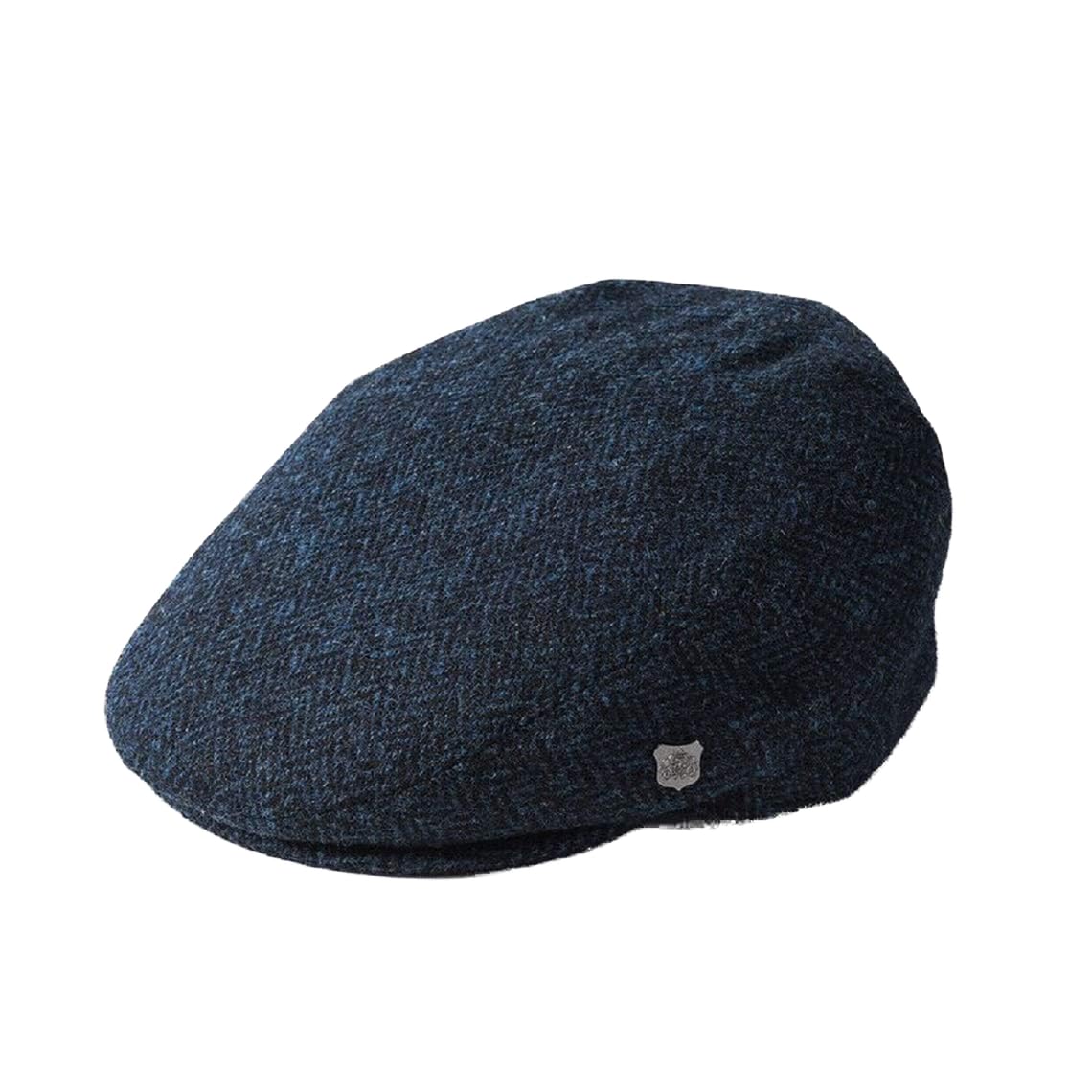 Failsworth Men's Navy Harris Tweed 'Stornoway' Flat Cap /Black Pattern 3302 (59Cm)