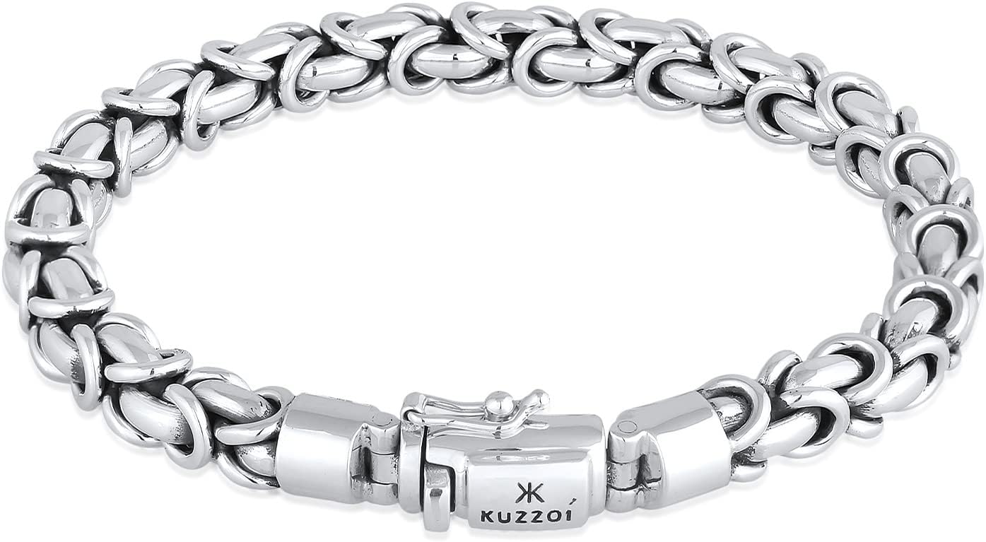 335113 Bracelet made of 925 Silver Bracelet, Solid, 7 mm, Length 19 cm / 21/23 cm, with Gift Box