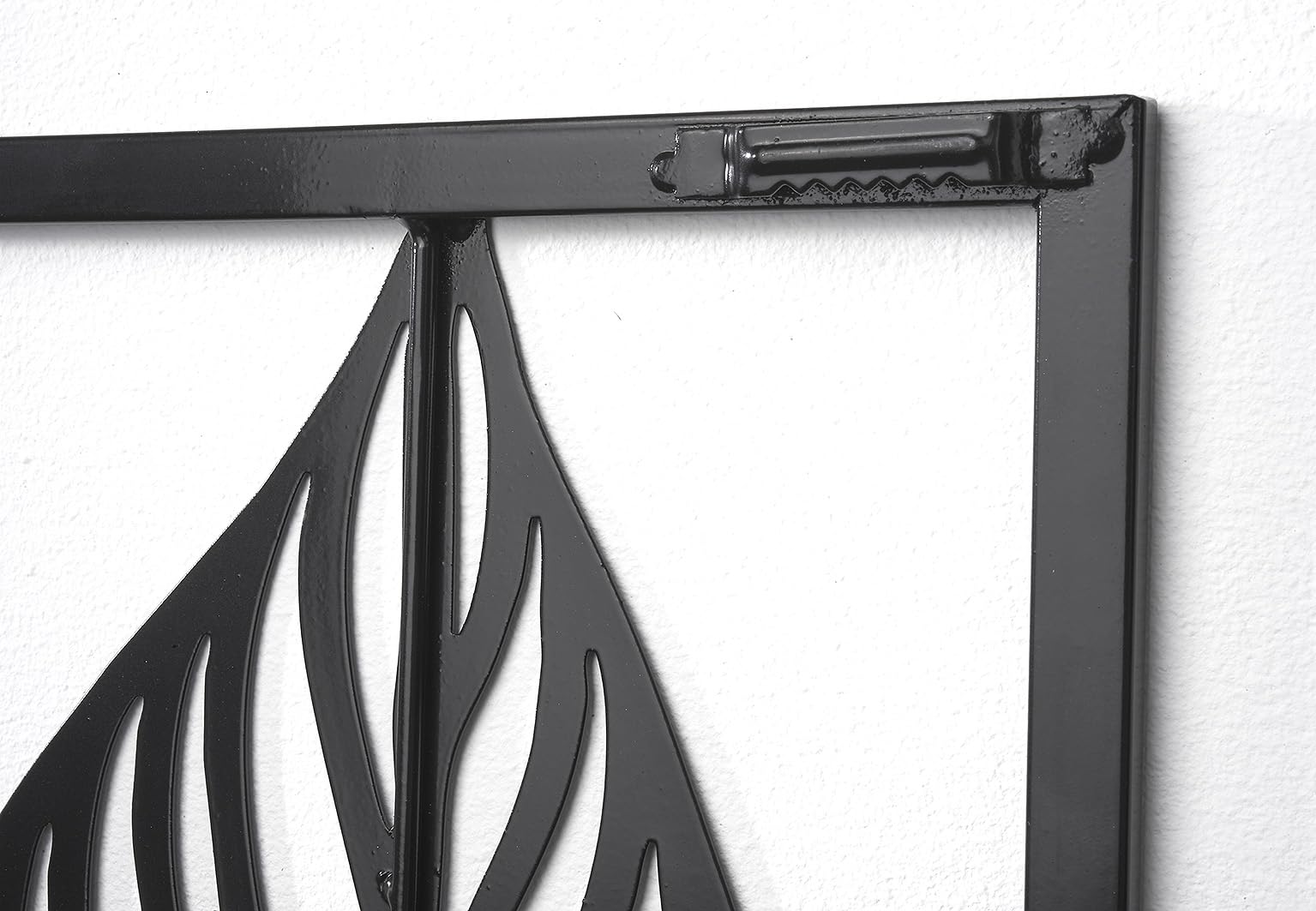 Kobolo Wandbild Wanddeko Metallbild FEATHER Metall zweiteilig Schwarz