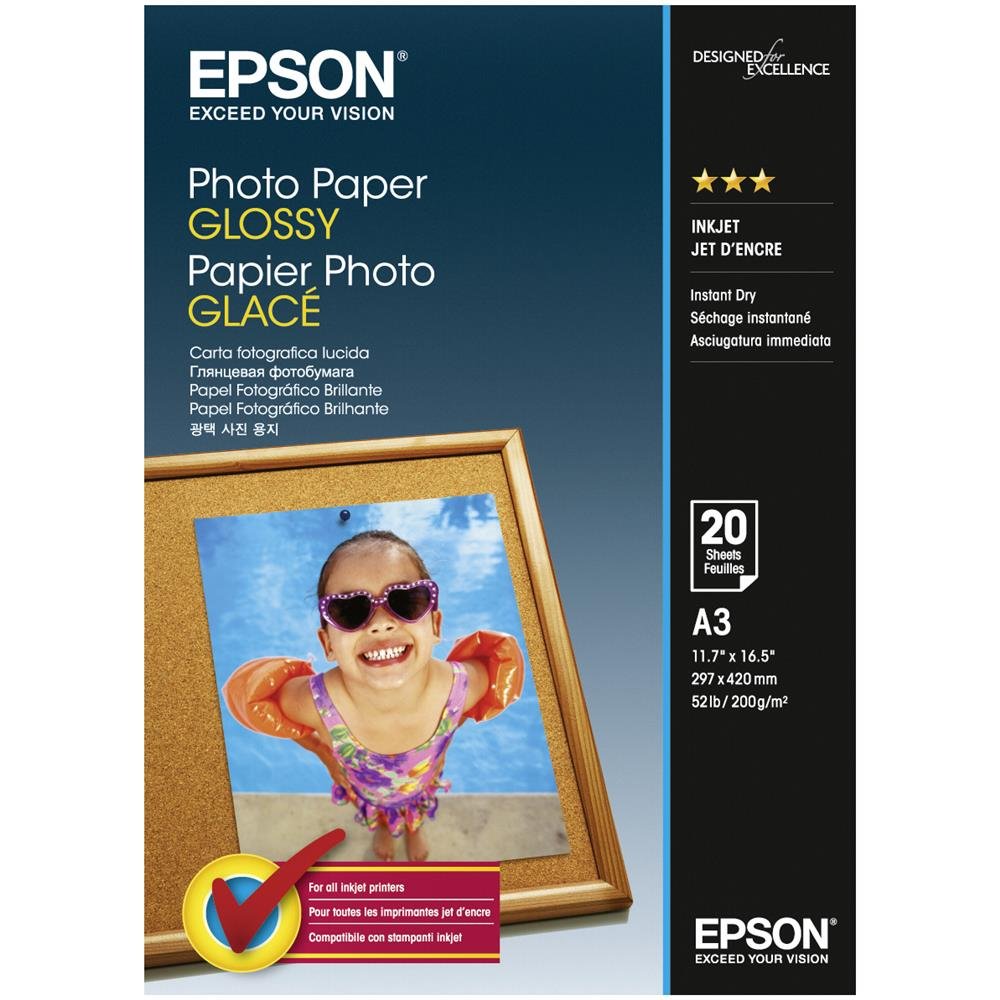 Epson A3 Glossy Photo Paper,White