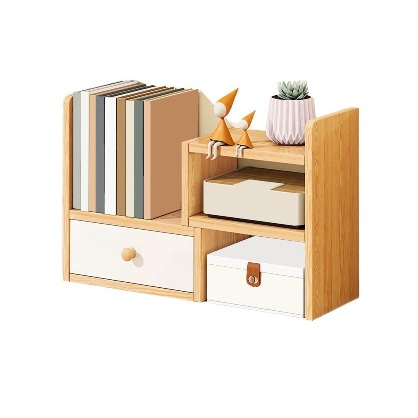 Zhaoj24-05 Bookcase Expandable Storage Rack Tabletop Bookshelf Office Supplies Countertop Platforms