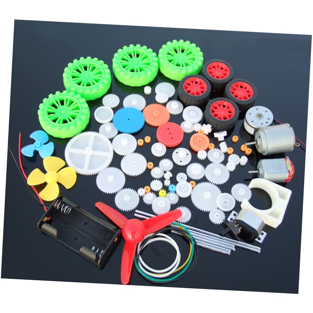 Vaguelly Toy Motor Accessories 69pcs Gear Package Parts for DIY Science Projects