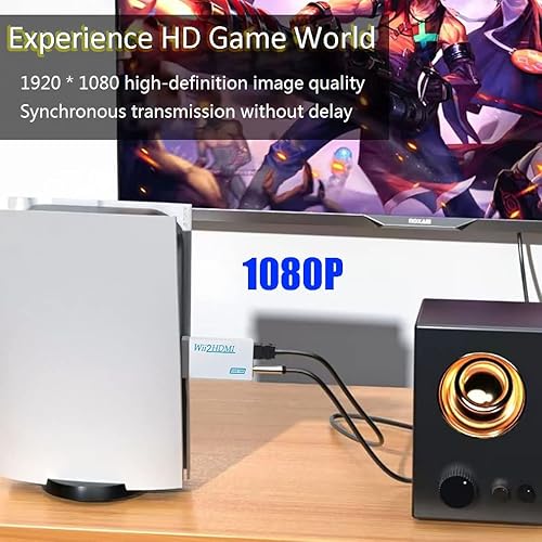 Miniatura 4 de Convertidor Wii a HDMI, Wii2 a HDMI para salida de audio de video HD con conector de audio de 0.138 in, compatible con todos los modos de