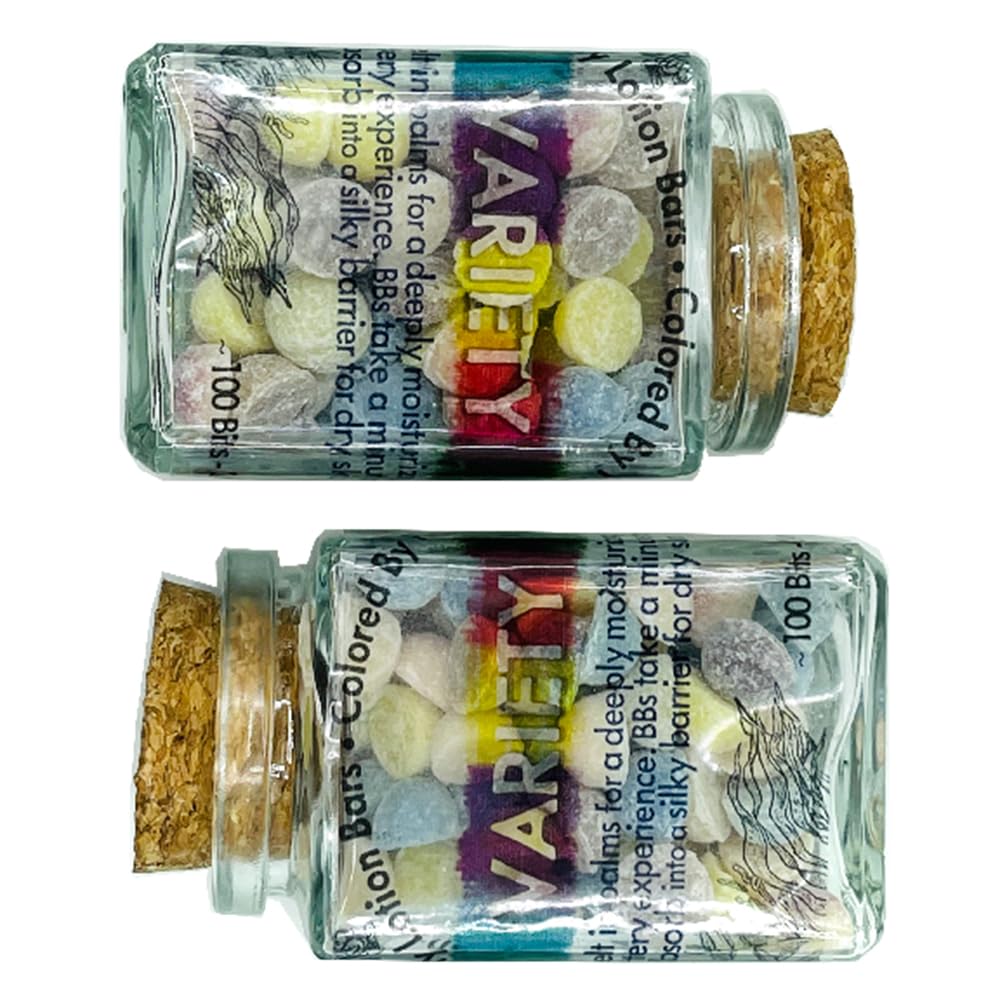 Variety Butter Bits lotion bars - Try all 7 varieties - Choose from 5 sizes (100 Bits & Jar)
