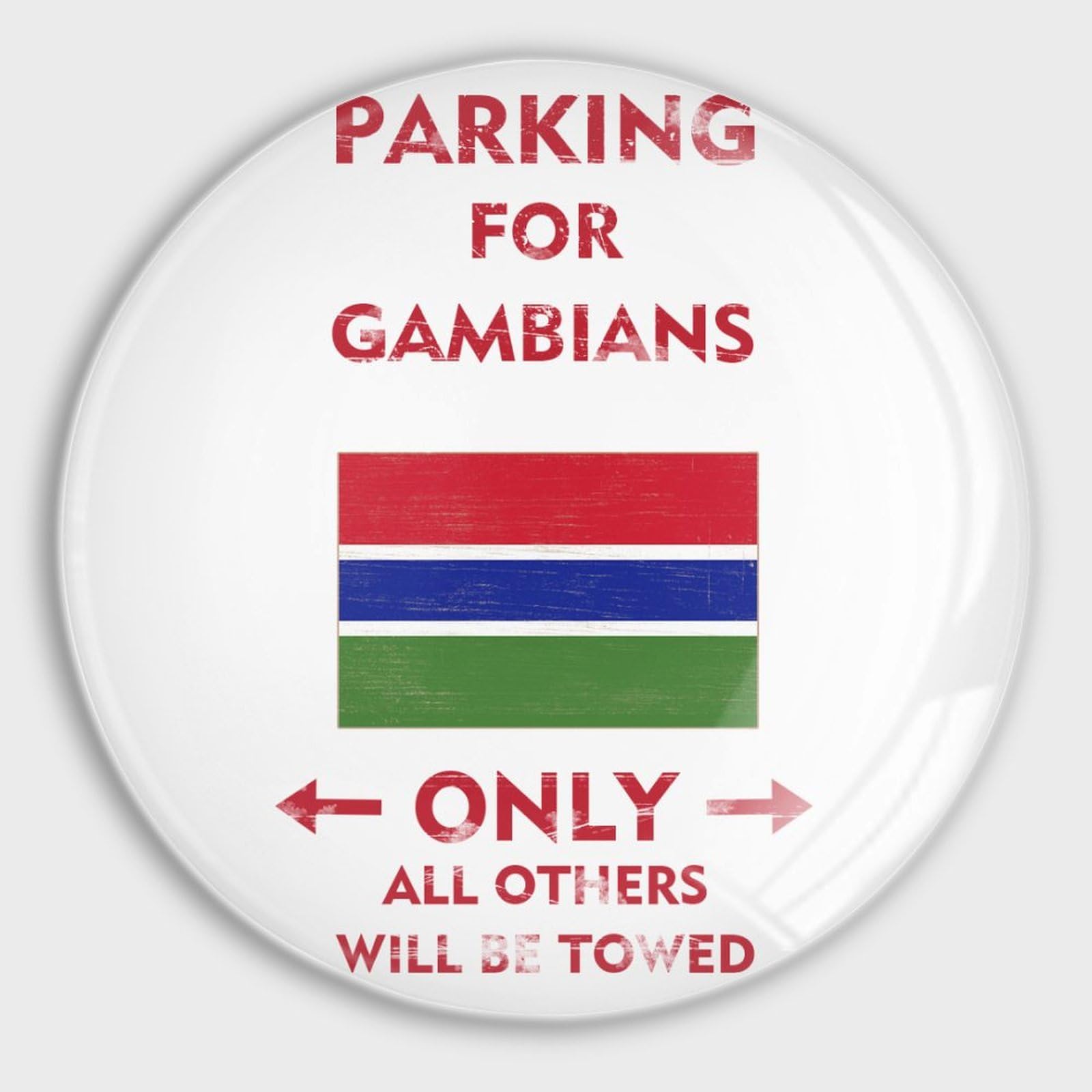 Aimants puissants Parking for Gambians Only pour égayer votre cuisine et bureau