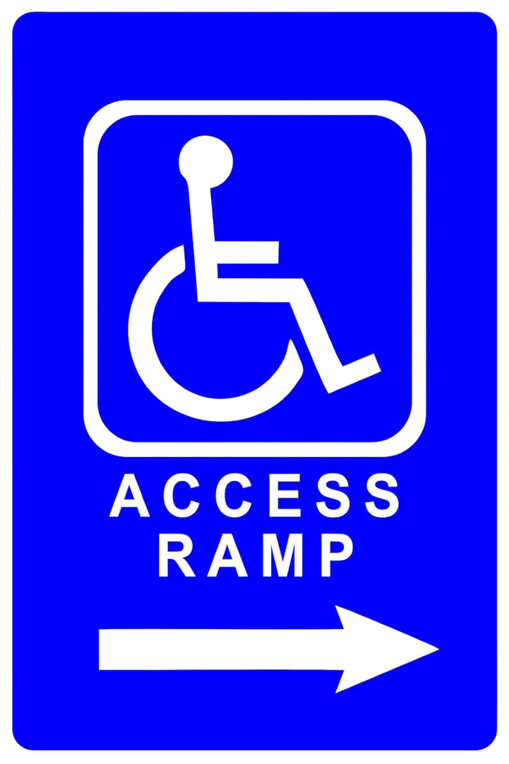 Accessible Ramp Metal Tin Sign Wall Decor 8x12 Inch