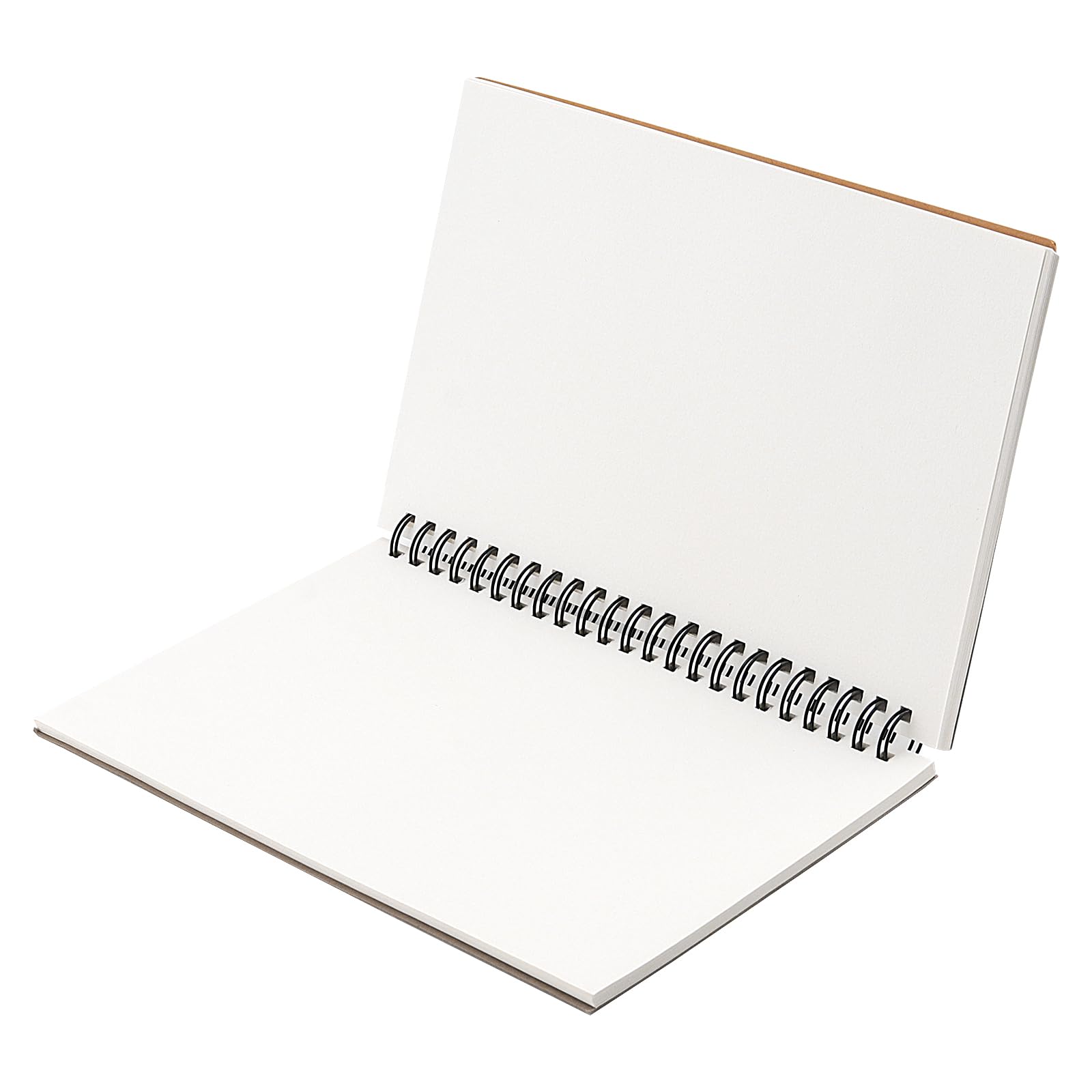 KINJOEK 20 quaderni da disegno A5, 120 pagine, 60 fogli con rilegatura a spirale laterale, blocco A5 in carta kraft vuota, per disegnare, schizzi, pittura, scrittura