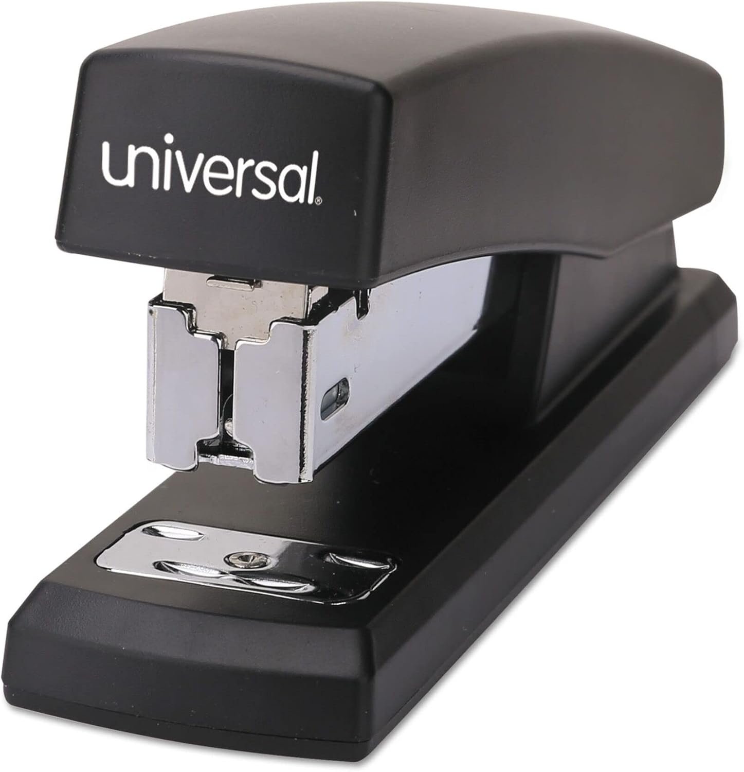 Universal UNV43119 20-Sheet Capacity Half-Strip Stapler - Black