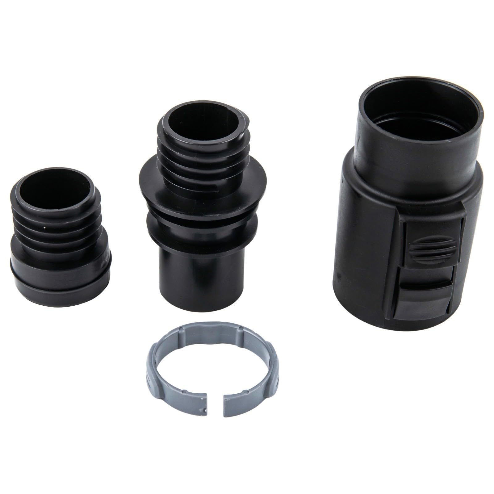 Karcher - Set di 4 connettori per tubi flessibili compatibili con aspirapolvere WD1, WD2, WD4, WD5, WD6, colore: nero