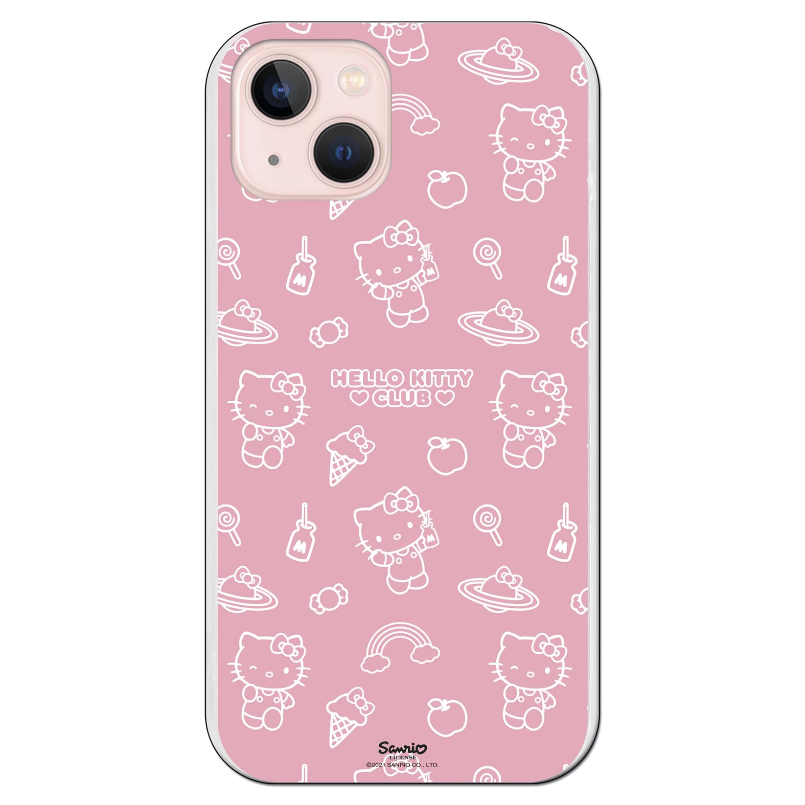 Flexible Case Compatible for iPhone 15 Hello Kitty in Pink