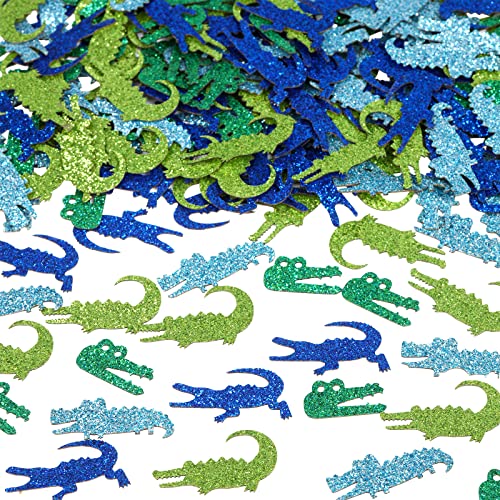 Confettis de table crocodile pour décoration anniversaire enfant jungle