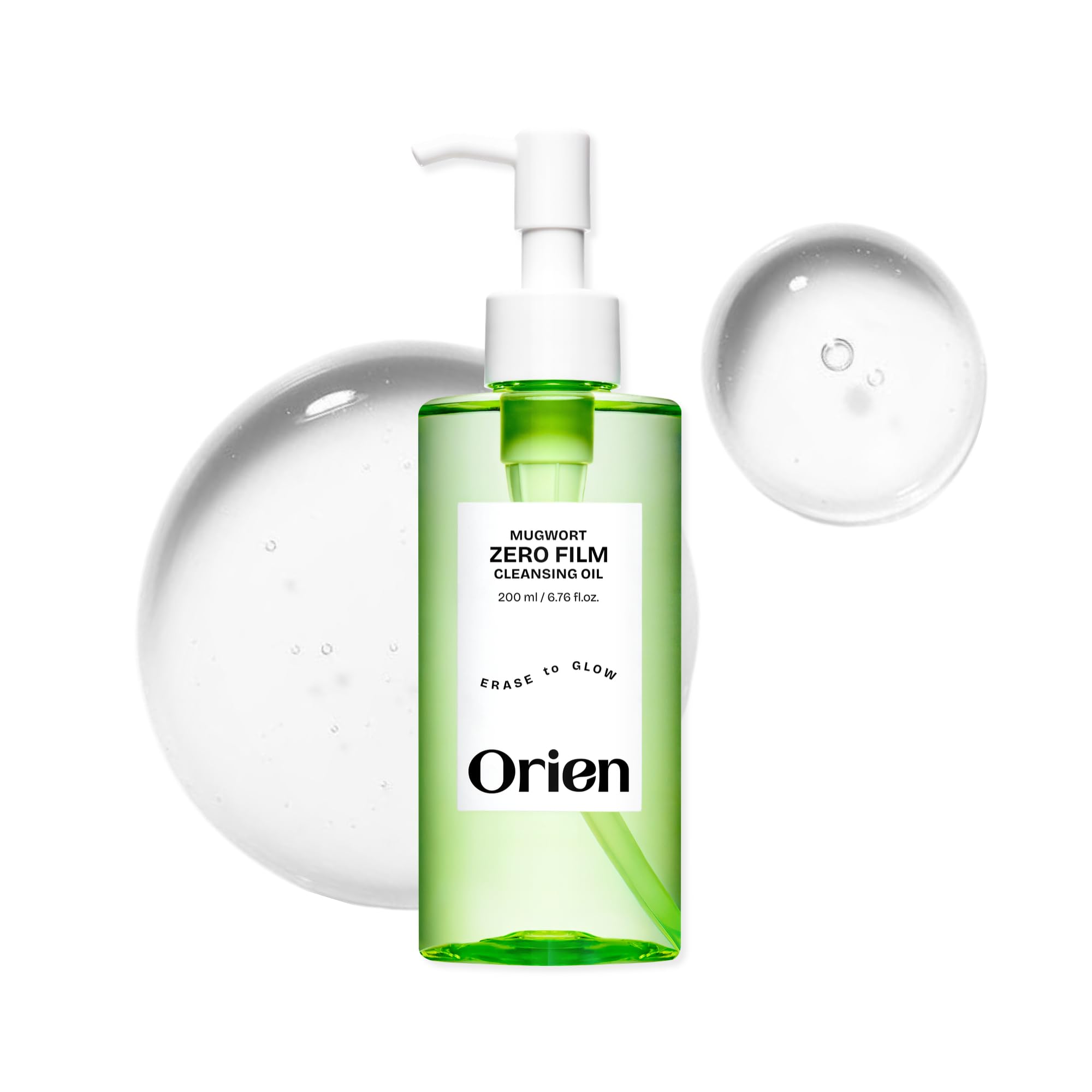 Orien Mugwort Zero Film Cleansing Oil 6.76 fl.oz. 200ml ㅣDaily Makeup Blackhead Removal No pore clogging Korean skincare double cleansing