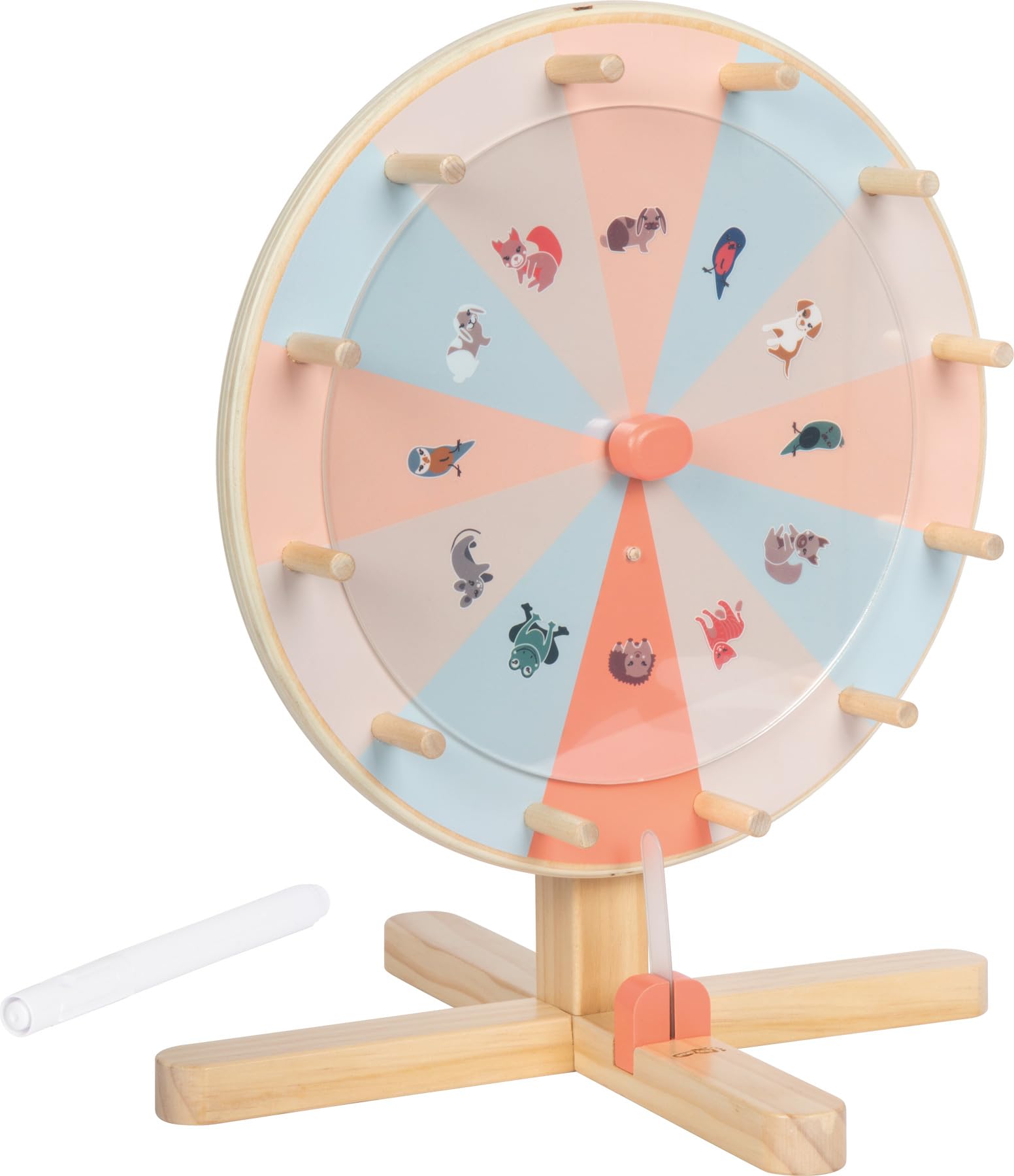 small foot Wheel of Fortune ‘Garden Buddies’, wood, writable disc and interchangeable motifs, for ages 3+ years, 12645