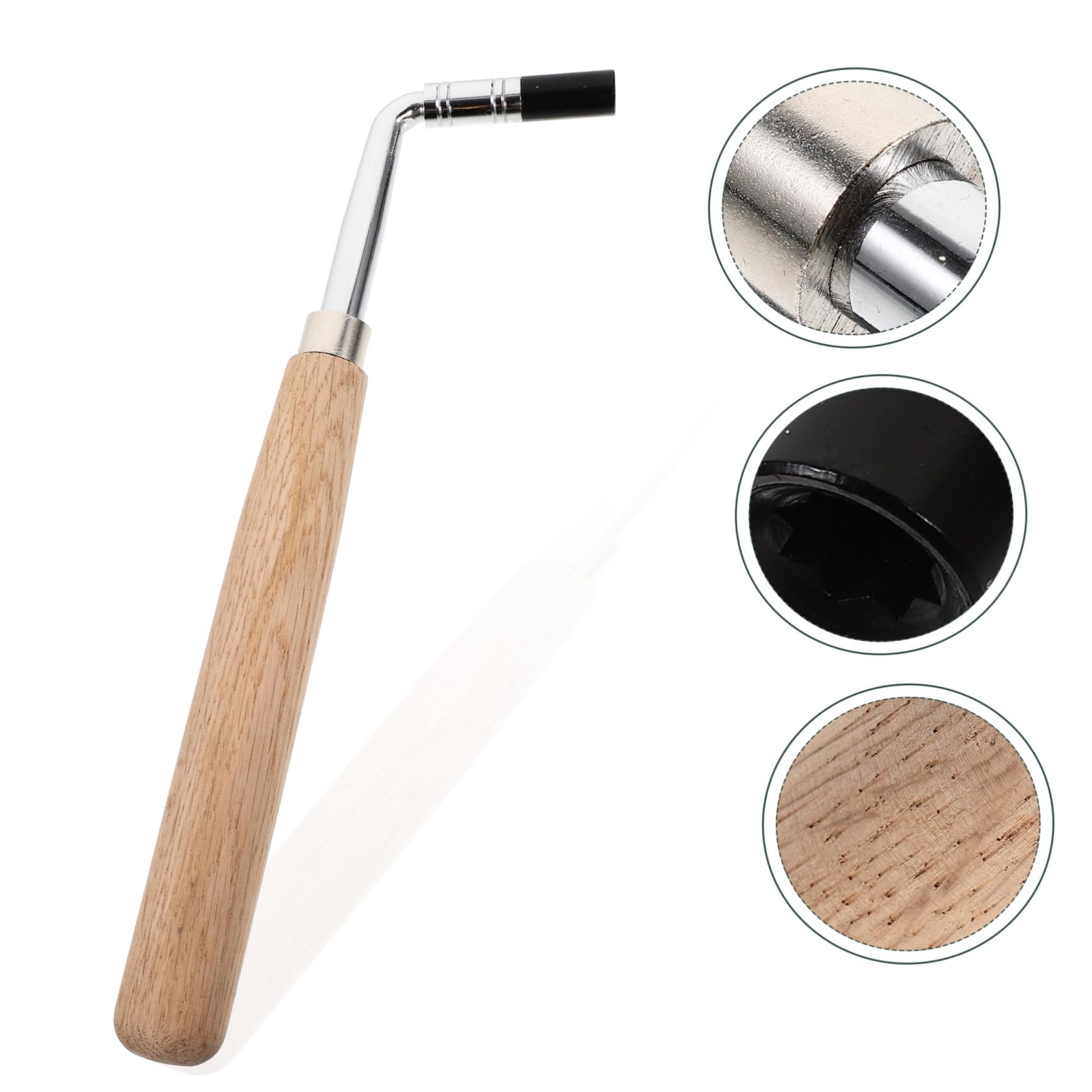 UPKOCH Clé D'accordage de Piano en Métal et Bois, Outil Robuste et Facile à Utiliser pour Réglage et Réparation D'instruments à Cordes comme Guitare et Cithare