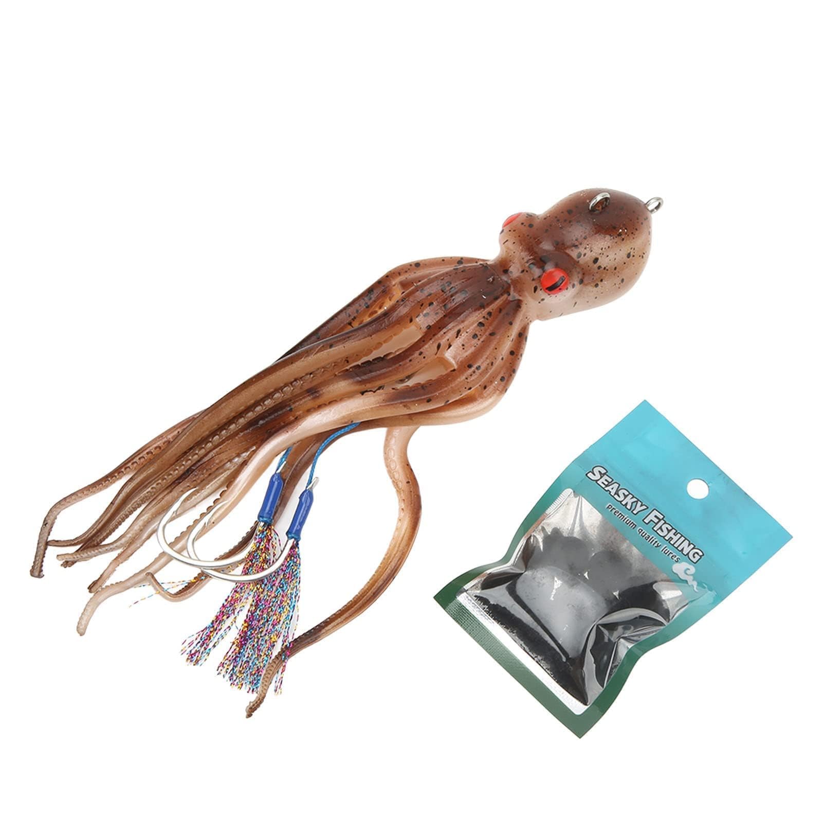Esca a Forma di Calamaro, Esca Artificiale per Calamari, Esche da Pesca per Polpo per Pesca a Getto D'inchiostro, per Pesca in Acqua Salata in Mare D'acqua Dolce