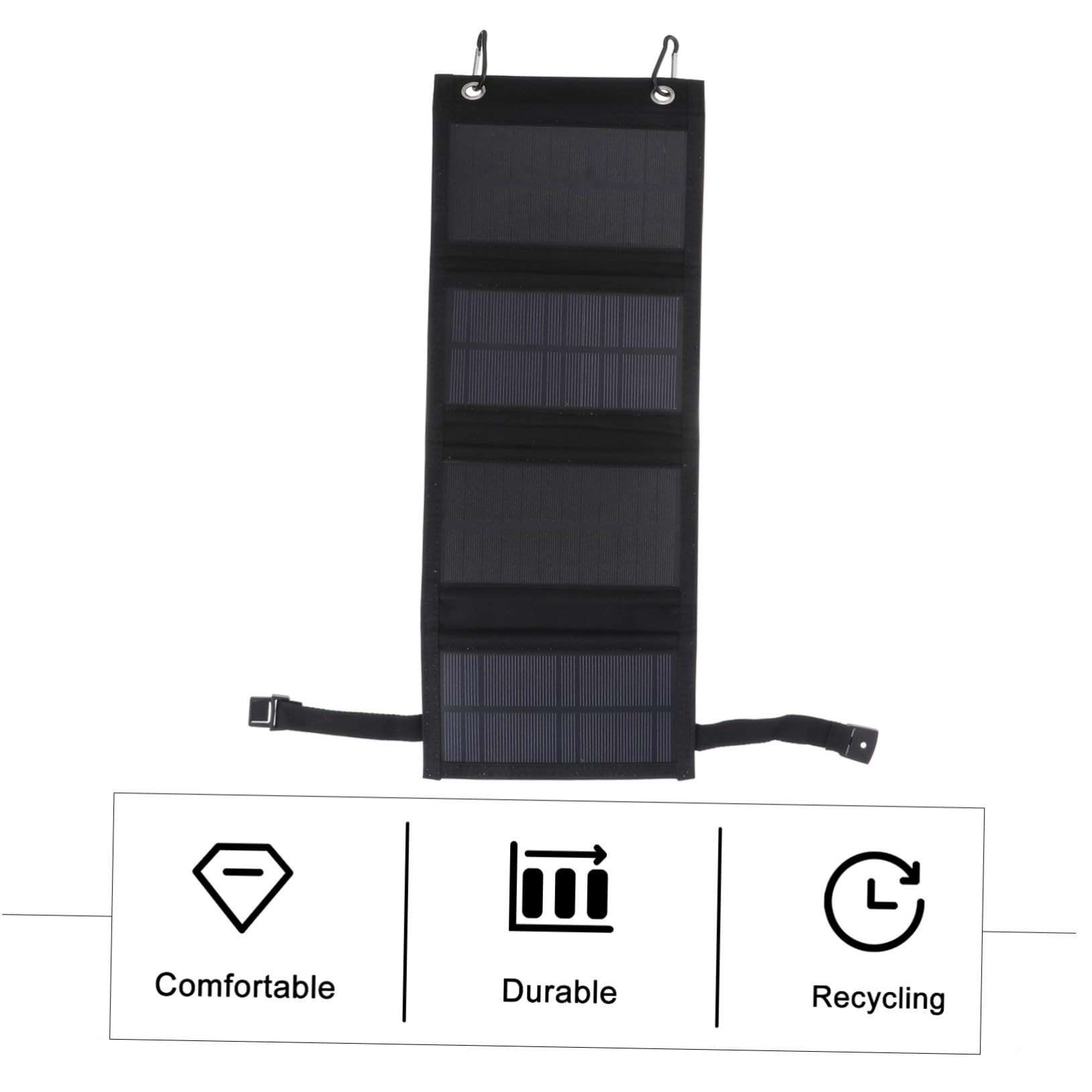 Cargador Solar Plegable USB Panel Solar Exterior Portátil Alta Eficiencia para Camping Senderismo