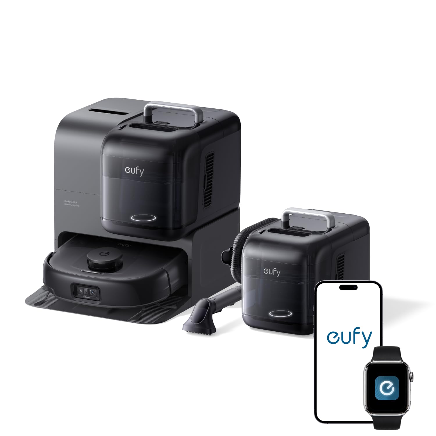 eufy E28 Omni Robot Vacuum Cleaner with Mop, HydroJet System, Portable Deep