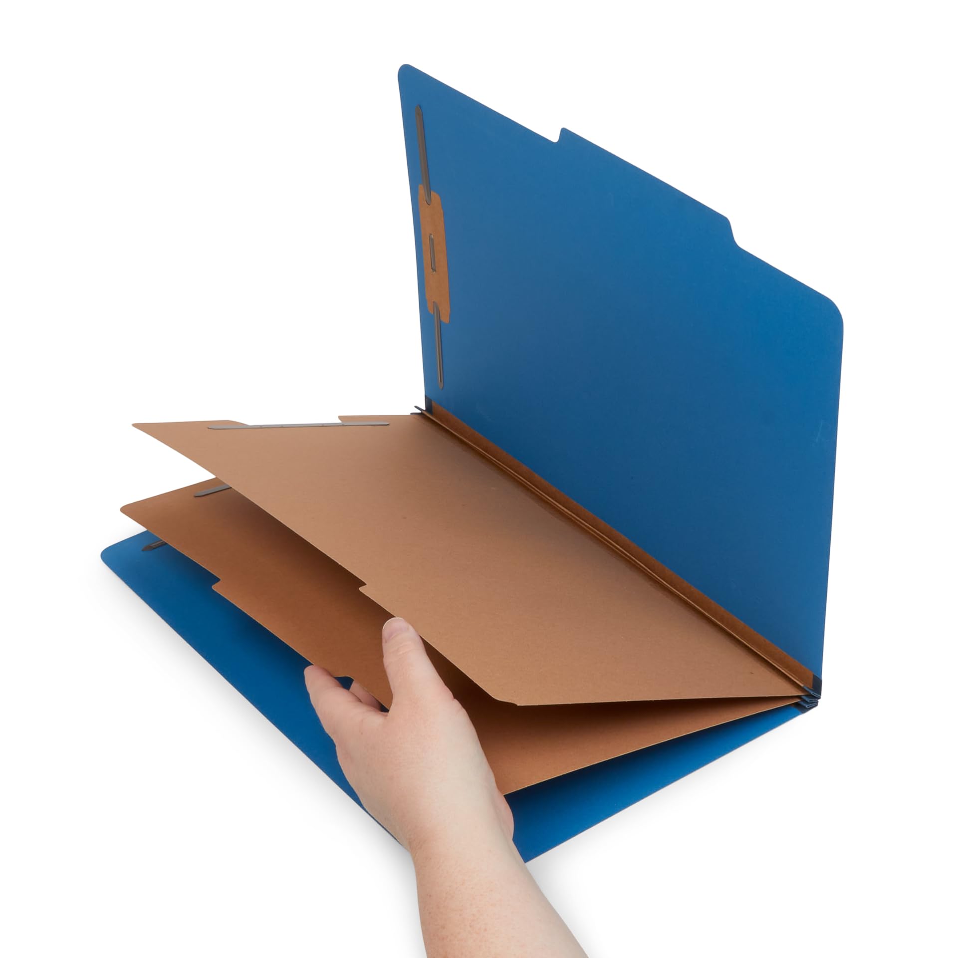 Blue Summit Klassifizierungsmappen, Akten Hängemappen Register, legale Größe, 2 Trennblätter, dunkelblau, 10 Stück