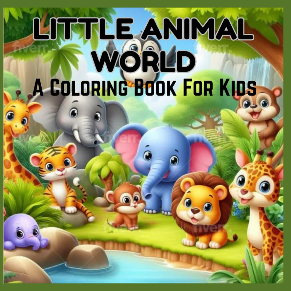 Little Animal World: A coloring book for kids