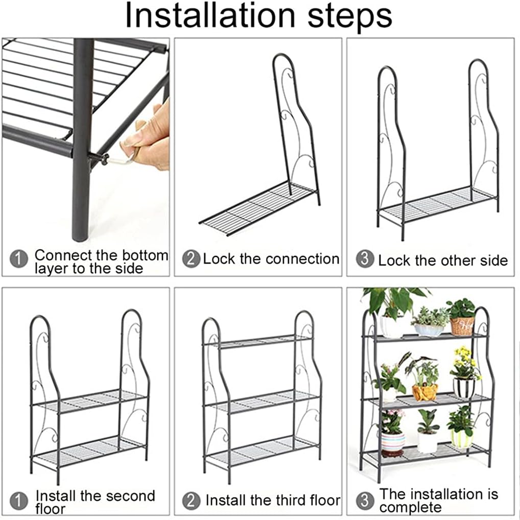 Plant Stand Succulent Shelf Rack Balcony Simple Indoor Garden Flower Pot Shelf