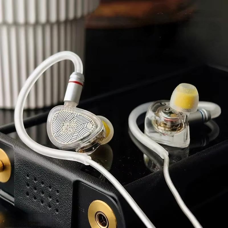 Image of TANGZU Waner S.G II in-Ear Monitor Earphones, 10mm Dynamic Driver PET Diaphragm Gaming Earbuds, HiFi Wired IEM Headphones with 0.78-2Pin Detachable OFC Cable (3.5mm, White)