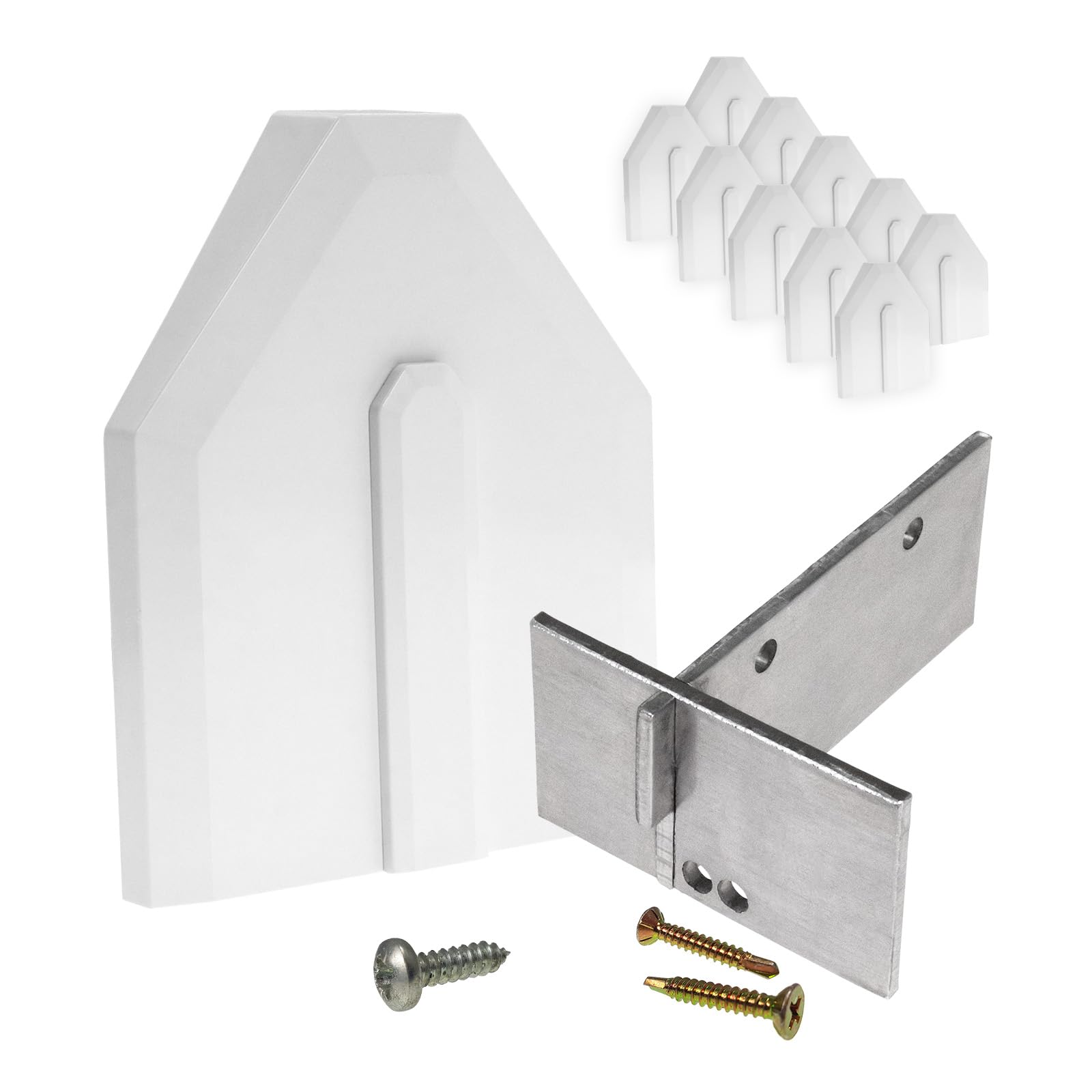 TruMax Side-Fix End Cap Replacement Kit (10 Pack)White from B&Q