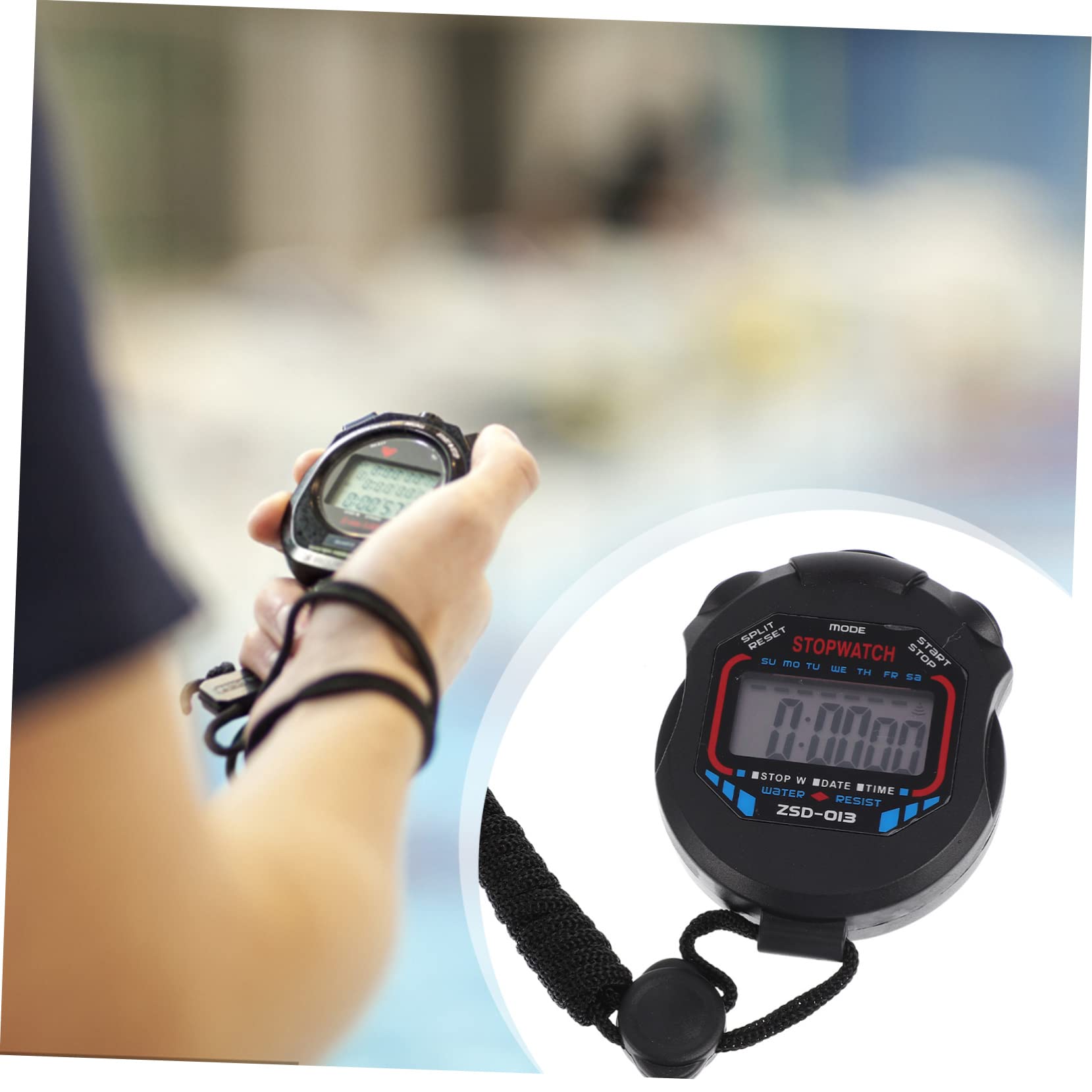 YARNOW 12 Cronometro Professionale per Sport con Display LCD Allarme per Fitness e Arbitri