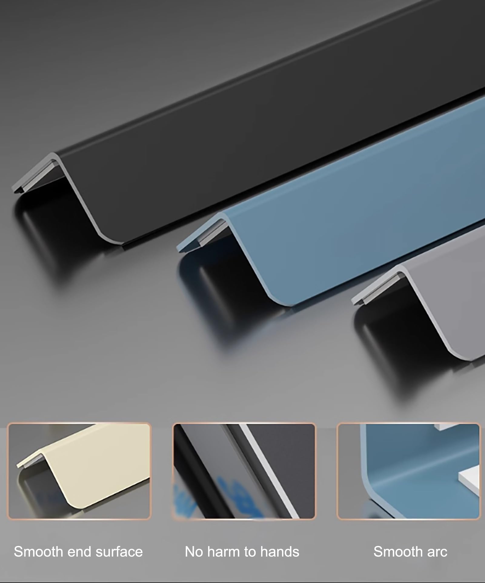 Protezione per bordi, protezione angolare da parete in PVC, protezione per angoli da parete con venature del legno, protezione autoadesiva per bordi e angoli di mobili